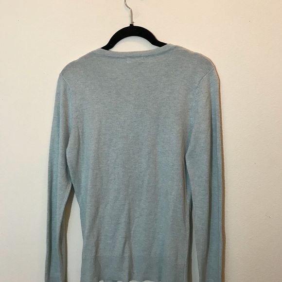 Light blue/gray button down sweater - Picture 2 of 3